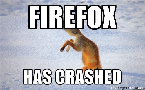 FIREFOX HAS CRASHED
